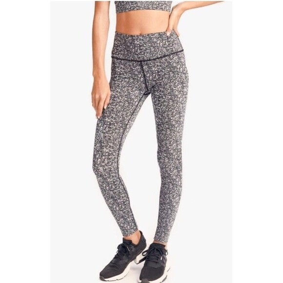 Varley Pants - Varley Black Grey Speckled Camo Estrella Leggings Womens Small Revolve Athletic